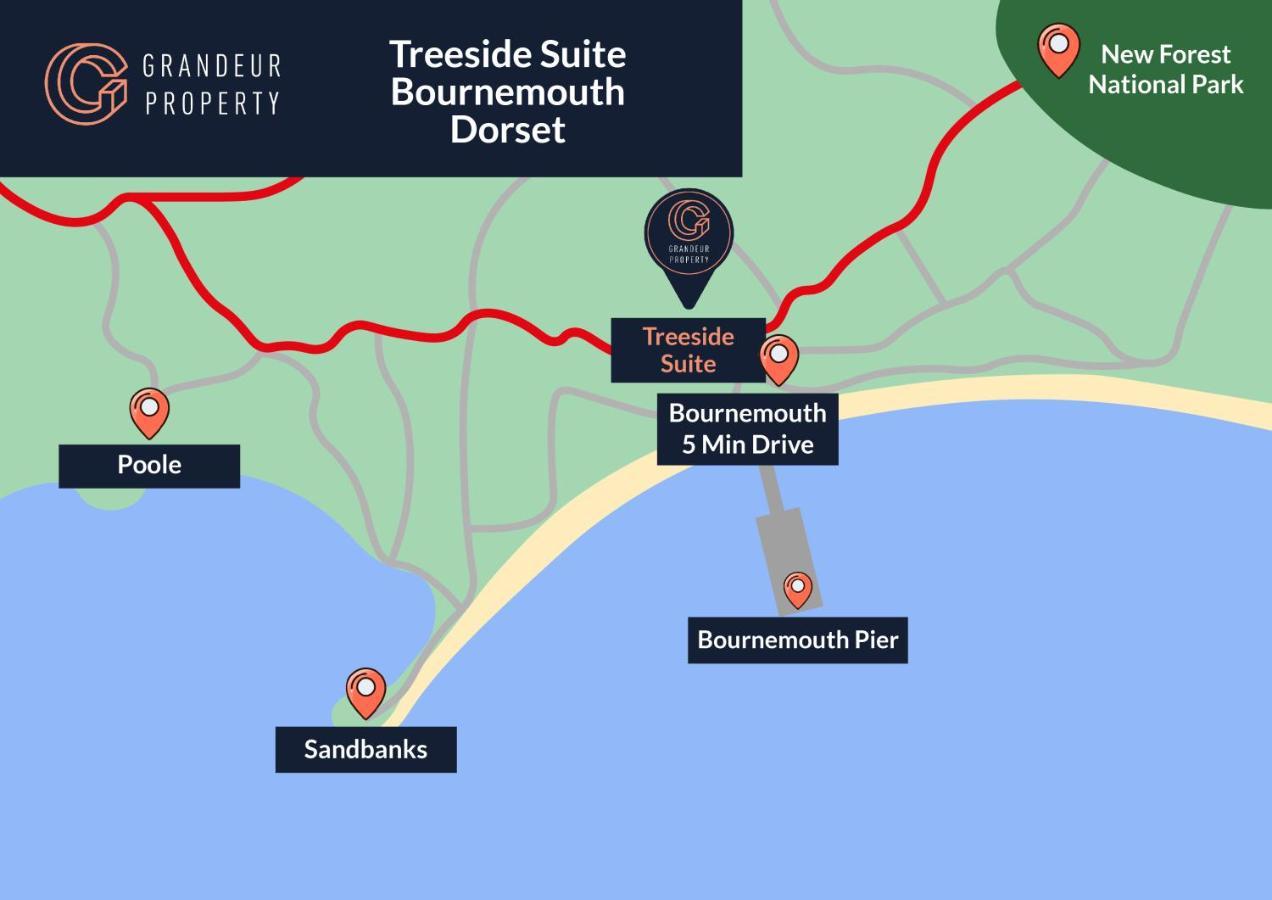 Treeside Suite By Grandeur Property 본머스 외부 사진